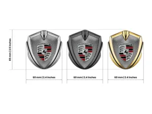 Porsche Insignias de Coche Estilo Max Acabado Metal Robusto